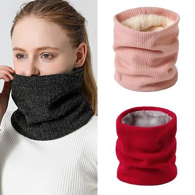 Unisex Gestrickter Warmer Schal Winter Herbst Ring Männer Frauen Bandana Uni Foulard Plüsch Snood Kragen Outdoor Sport Bufanda