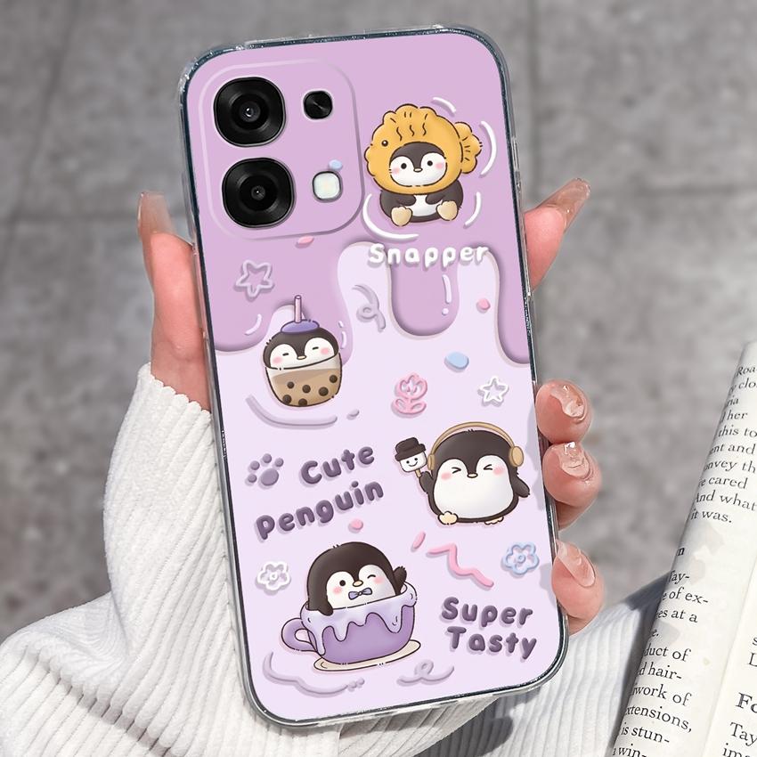 For Oppo A6 Pro A6x A5x K13 Realme 15X C85 V70 V70s CT 7 7T 8 Phone Cases Beautiful Sakura Butterflies Patterns Casing Soft Silicone TPU Clear Housing