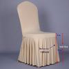 Pleated Elastic Chair Cover for Weddings, Restaurants, and Banquets