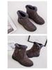 Plus Size Women's Winter Snow Boots with Side Zipper – Lightweight and Warm Cotton Mom Shoes