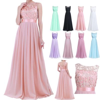 Damen Abendkleider, besticktes Chiffon-Kleid, langes Abendkleid, formelles Kleid, Partykleid
