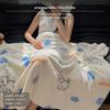 Coral Fleece Blanket, Milk Plush Throw, Soft Warm MultiPurpose, 100x150cm, Navy Plaid Knot 100x150cm