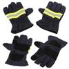 1 Pair Black Non-slip Heat Proof Gloves Fire Proof Gloves Firefighting Gloves