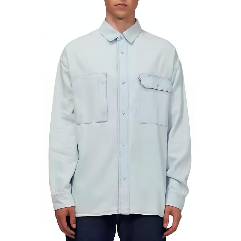 Levis Button-Down Fitted Chest Pocket Long Sleeve Shirt Men shirts Blue 21257-0000
