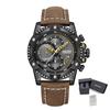 MEGIR 2130 Men Watches Luxury Brand Quartz Wristwatch Waterproof Leather Sports Watch Casual Chronograph Watches Reloj Hombre
