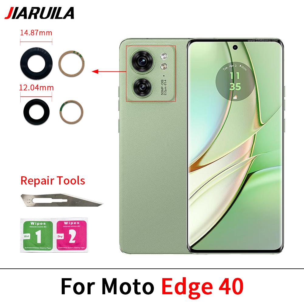 Rear Back Camera Glass Lens For Moto E6S E11 E11 E11i Edge 11 Fusion Neo 11 Neo Camera Glass With Glue Adhesive + Repair Tools