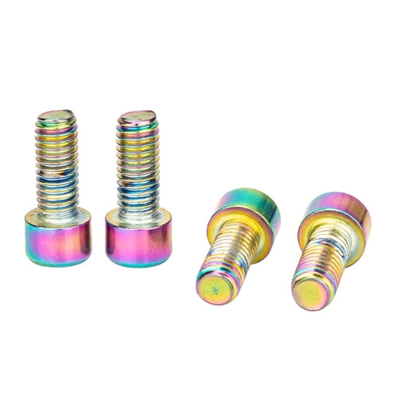 4Pcs 5x12mm Bike Water Bottle Cage Bolts Hexagons Socket Head Bolts Stainless Steels Screws Mountain Bike Accessories