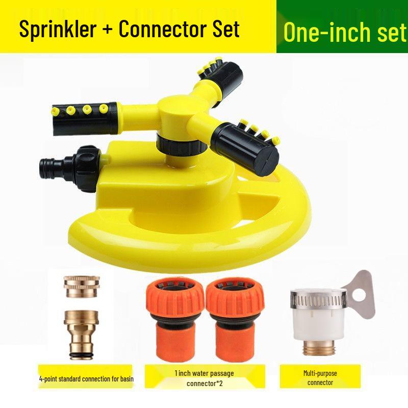 360° Automatic Rotating Sprinkler with Series Connection for Villa Gardens, Lawns, and Land.