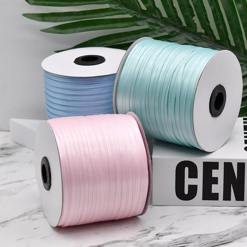 0.3cm Encrypted Polyester Satin Ribbon for Clothing and DIY Accessories