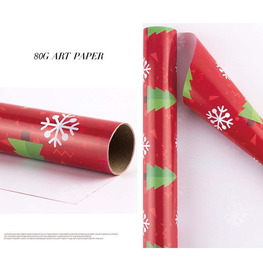 Xmas Tree Snowflake Santa Claus Party Supplies Christmas Decoration Gift Wrapping Paper Scrapbook