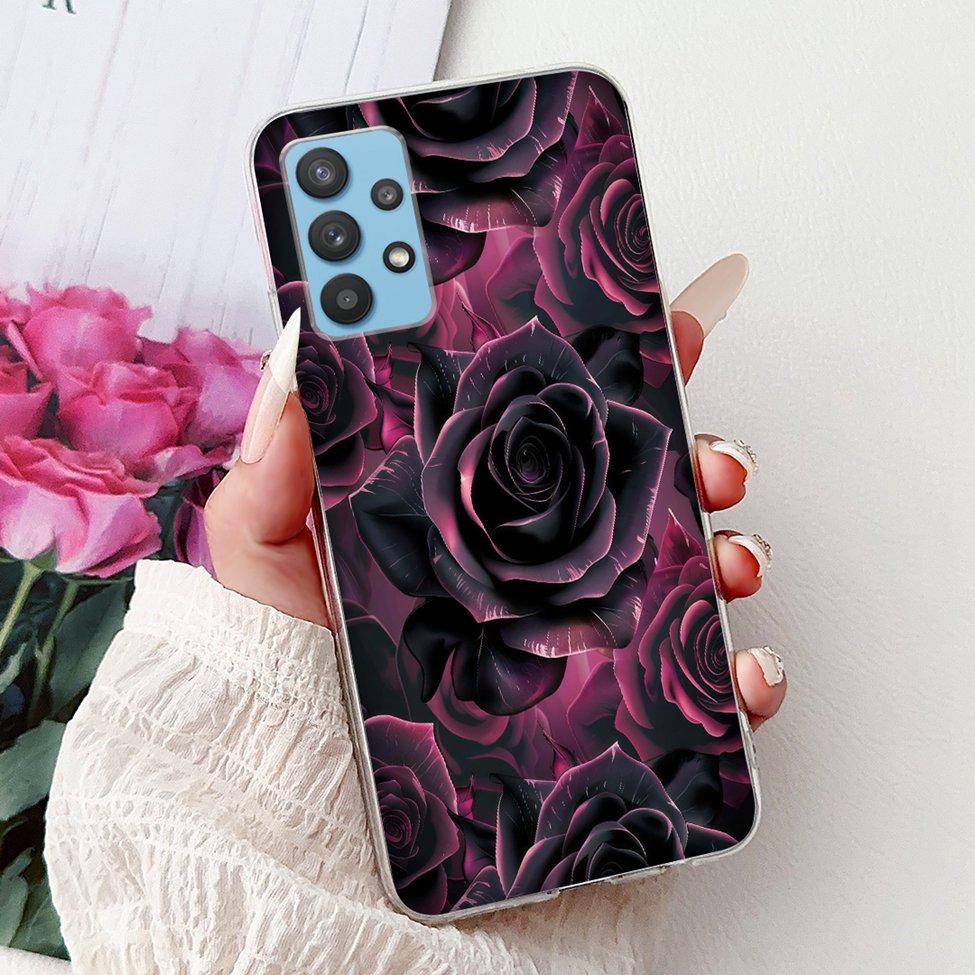 For Samsung A32 5G Case SM-A326B Clear Cute Cat Fashion Funny Painted Back Cover For Samsung Galaxy M32 5G Phone Case SM- M326B