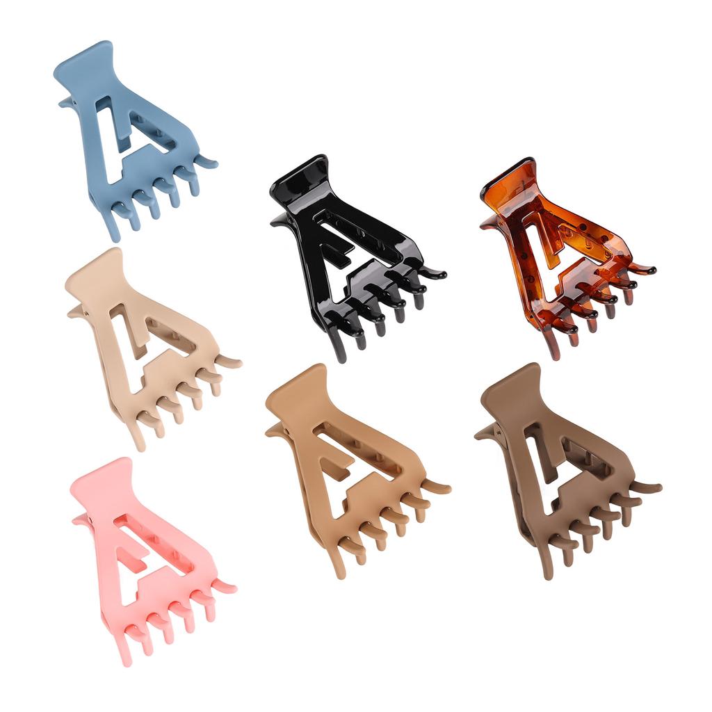 7PCS Root Lifting Hair Clip for Curly Hair Volume Styling No Crease Resin Clip Retro Design Multi Color Set