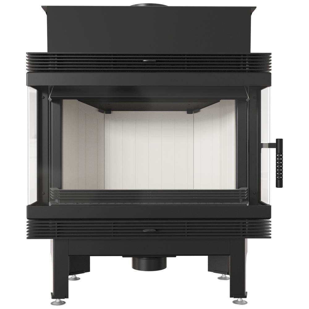 Fireplace Insert KRATKI BLANKA Three Glasses 11 kW Ø180 Installation Kit