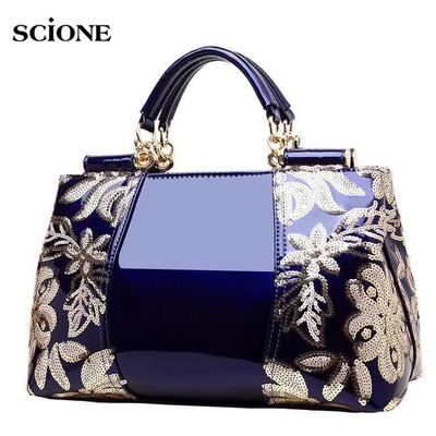 Embroidery Women Bag Leather Purses and Handbags Luxury Shoulder Bags Female Bags for Women