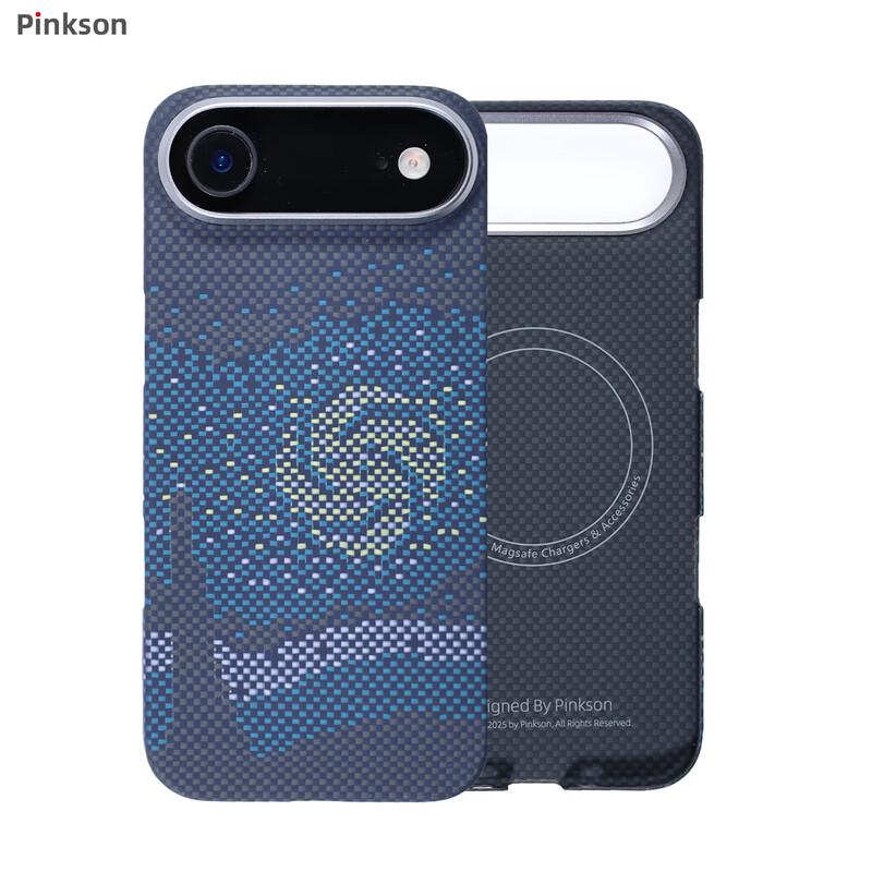 Capa de Celular Pinkson de Fibra de Aramida para Apple iPhone Série 17 & Air