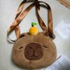 Niedliche Capibara Capybara Große Kapazität Plüsch Umhängetasche Lässige Reise Crossbody-Taschen
