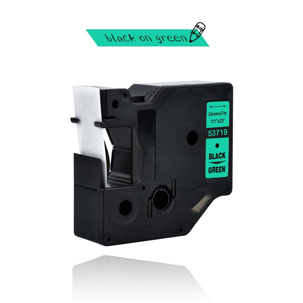 1pcs Compatible Dymo D1 24mm Tapes 53710 53713 53716 53718 53721 53722 53723 53724 Ribbon for Dymo Label Manager LM 160 210D