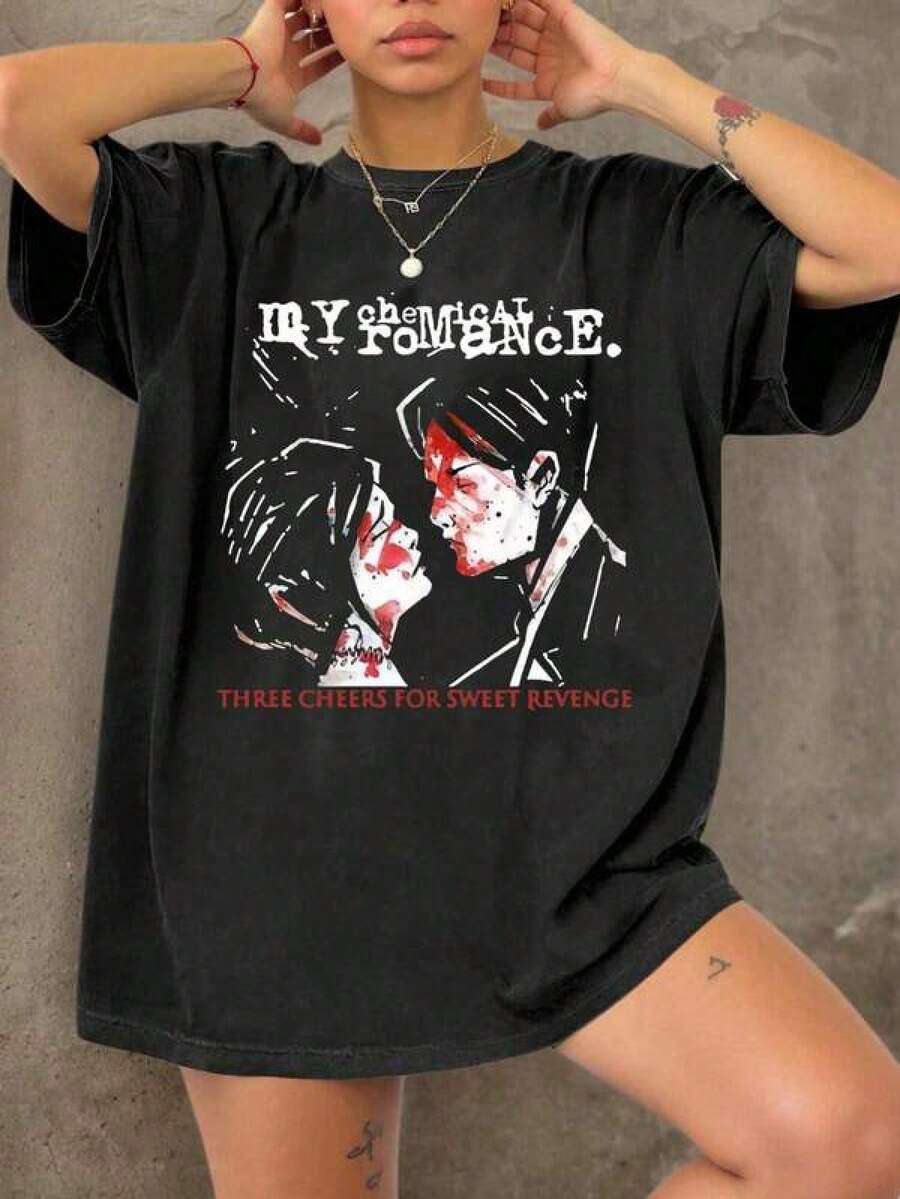 

Unique Print Casual TShirt My Chemicals RoUnisexce TShirt Womens Fashion TShirt Cool Hip Hop Unisexs S
