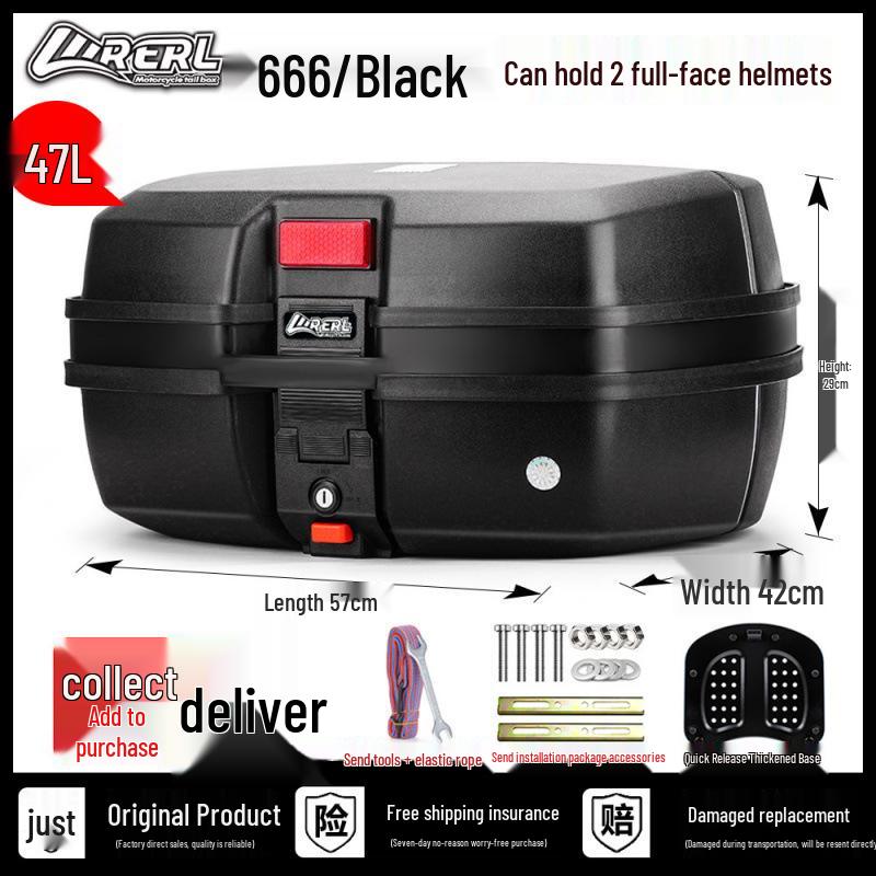 Universal Large-Capacity Motorcycle & Scooter Storage Tail Box