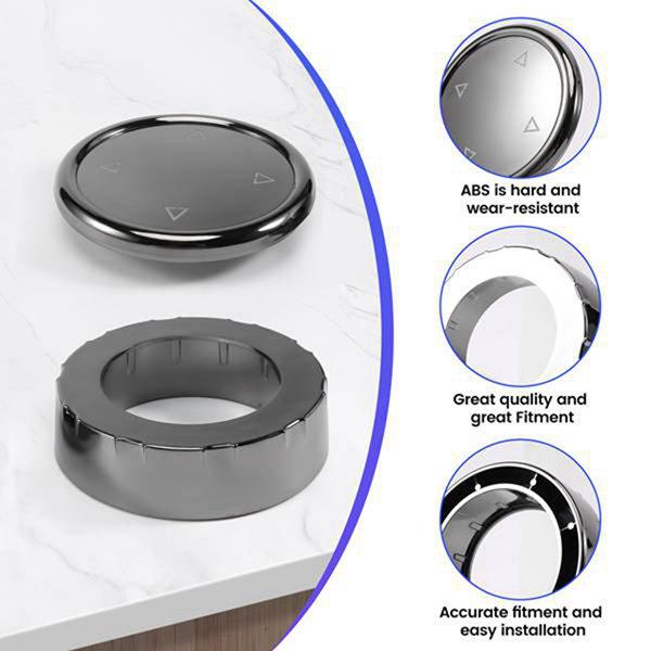 8-Color ABS Black Ceramic Multimedia Knob for BMW Center Console