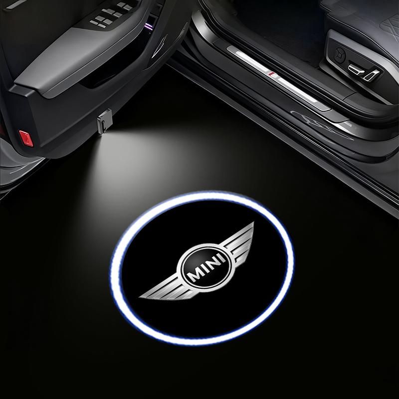 2Pcs Car Door Projector Lamps LED Welcome Light Emblem For Mini Cooper R50 R52 R53 R55 R56 R60 R61 F54 F55 F56 F60 Clubman