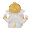 White Resin Lord Ganesha Idol with Golden Mukut| Lord Ganesha Idol for Home Decor Office Car Dashboard| Ganesha Statue for Puja Room