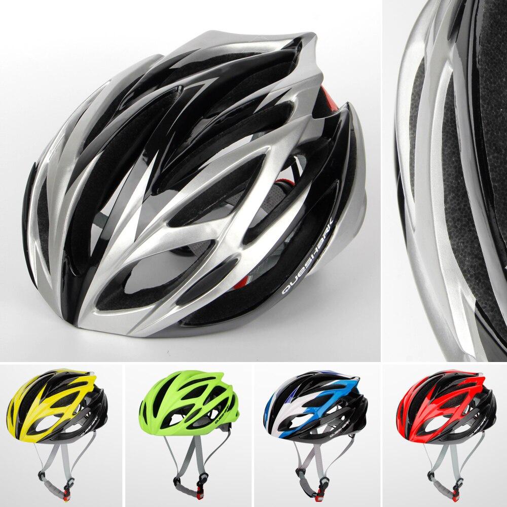Queshark Lightweight Cycling Helmet Integrally Molded Mountain Road Bike Cycling Safety Cap M Size 56cm-62cm