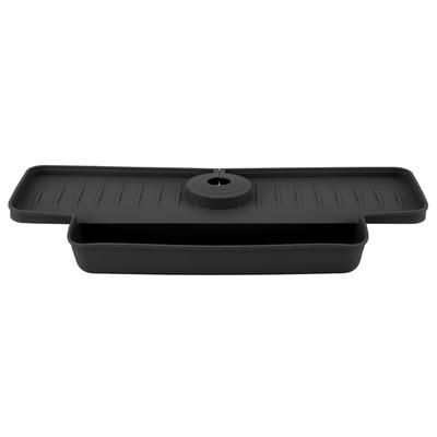 Faucet Splash Proof Draining Rack Silicone Foldable Faucet Handle Drip Catcher Tray Drainer Shelf Basket for Kitchen