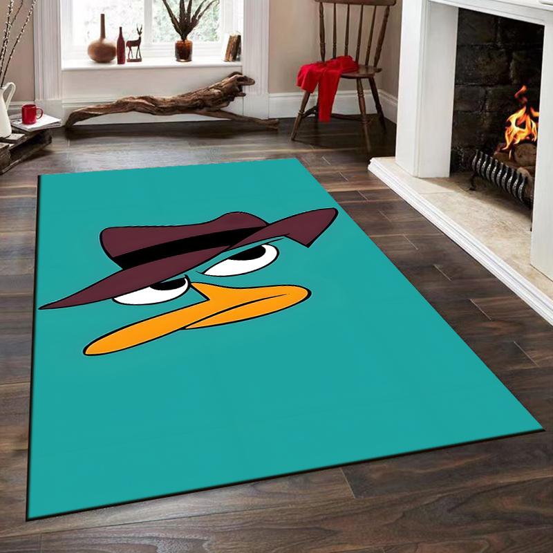 Spy Duck Illustration Rug Design Non-slip rug suitable for living room and bedroom sofas
