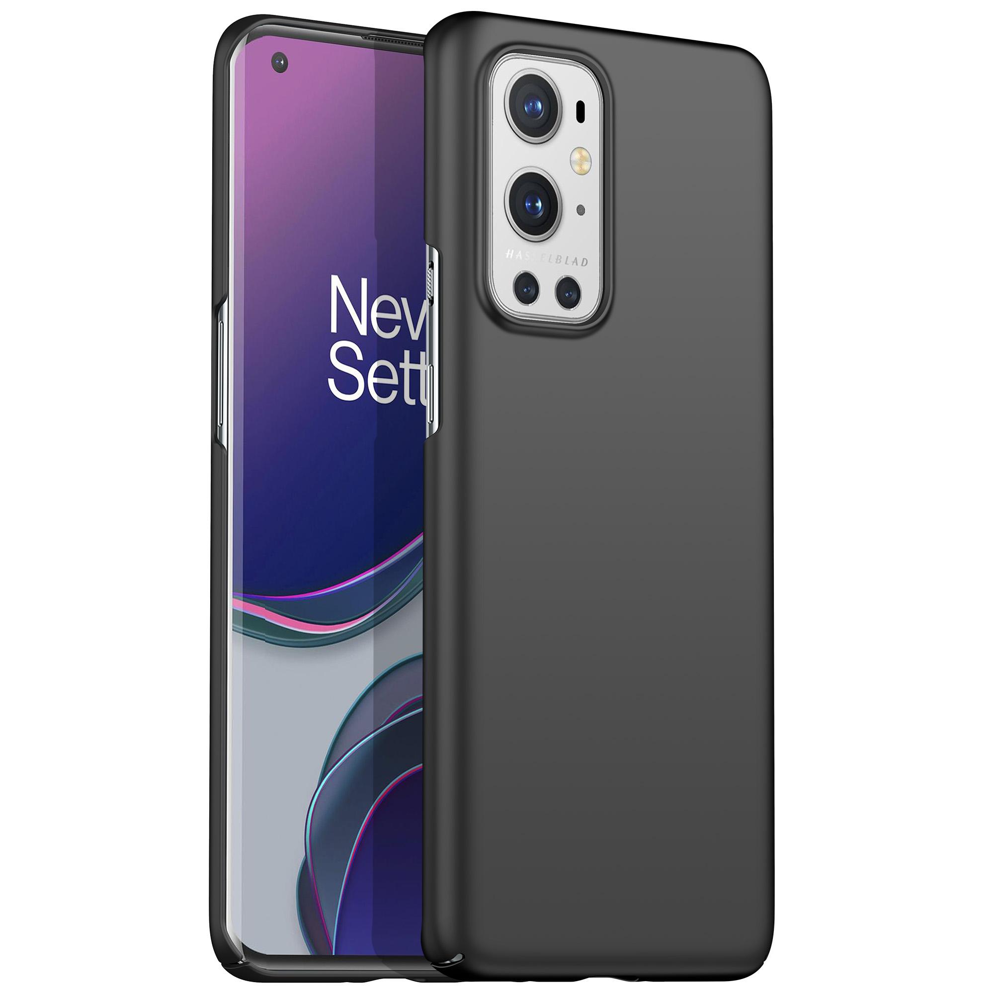 

For OnePlus 9 Pro 5G Solid Color Drop-proof Phone Cover Hard PC Mobile Case Black