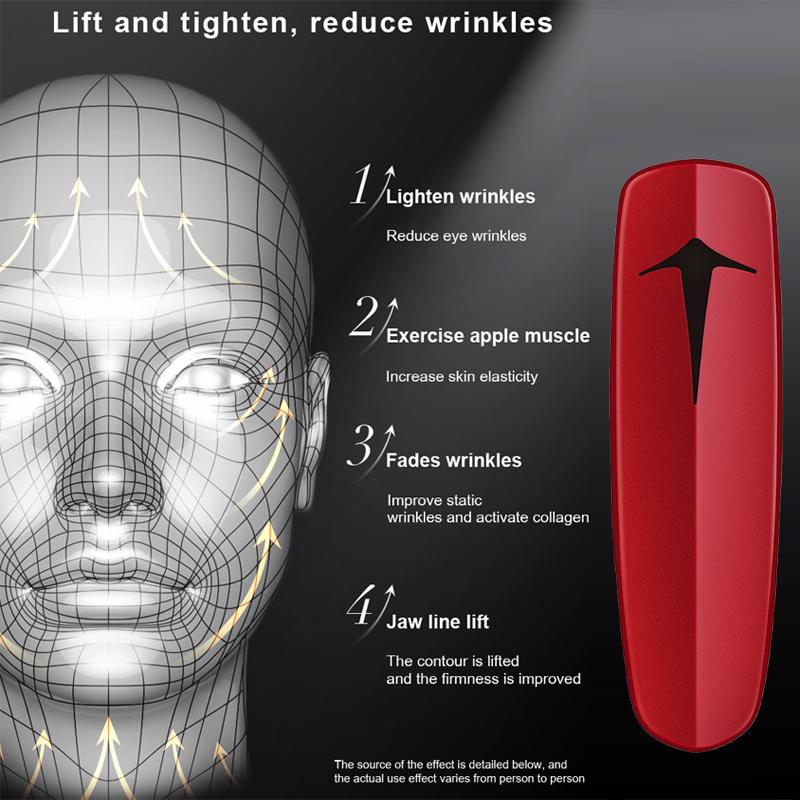 Compact face lift, portable, removes wrinkles around the eyes and neck and is anti-aging