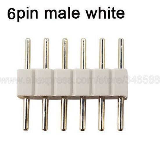 2.0mm Pitch Pin Header Socket 6P with White LED Light RGBWW Female Connector