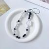 Stylish Black & White Love Acrylic Phone Chain & Keychain Pendant Lanyard for Women