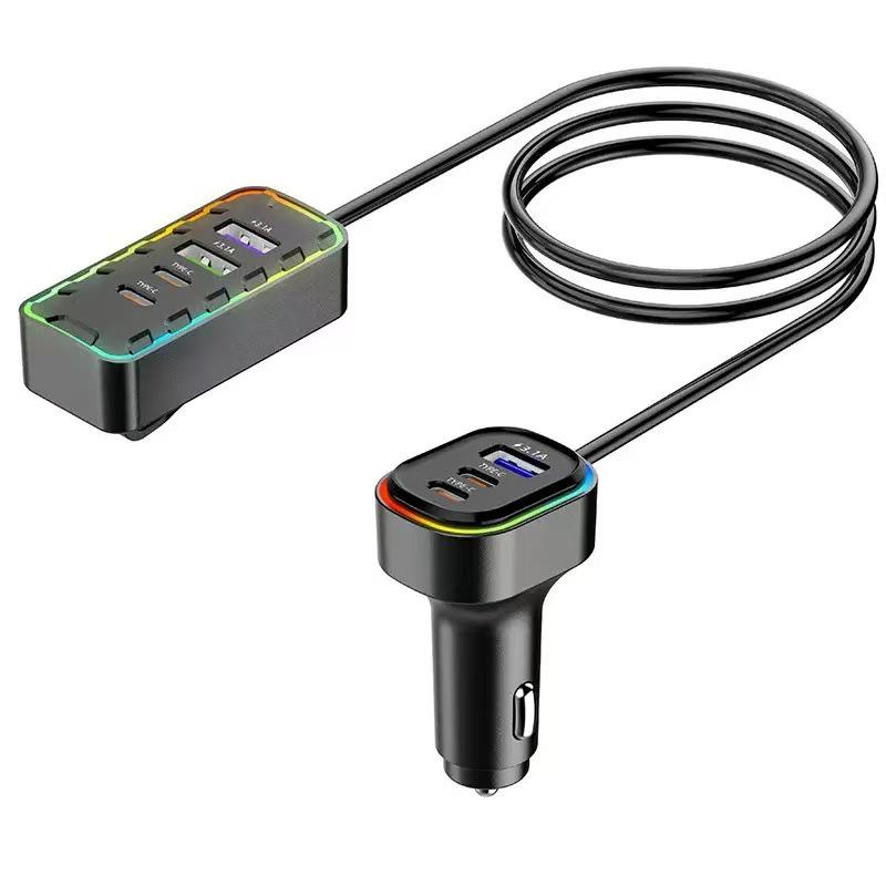 K Series Dual-Port Bluetooth Car Charger with Cable