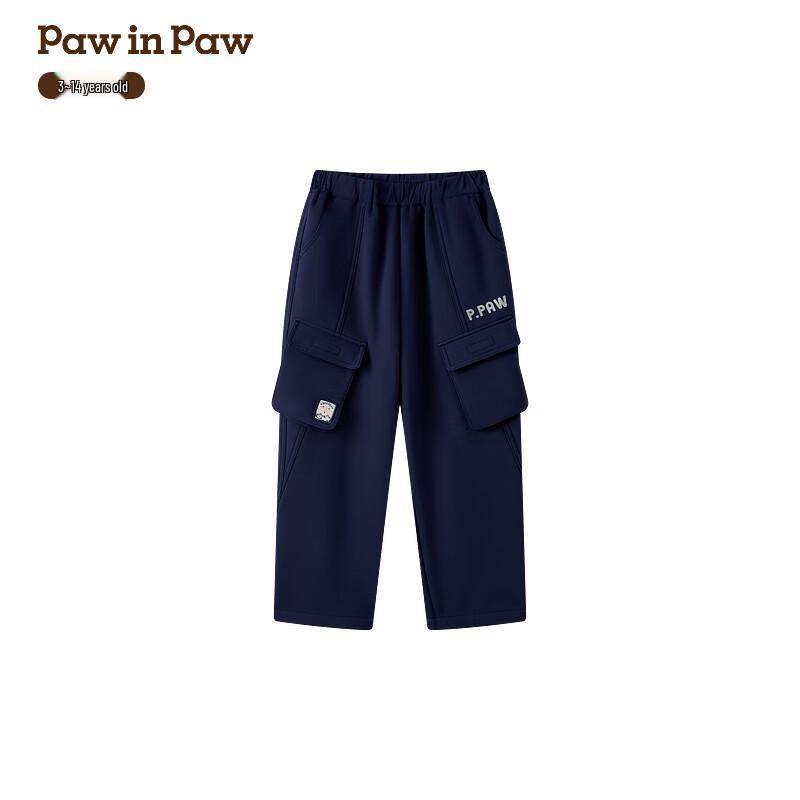 PawinPaw Boys  Cartoon Bear Fall/Winter Casual Cargo Pants 140
