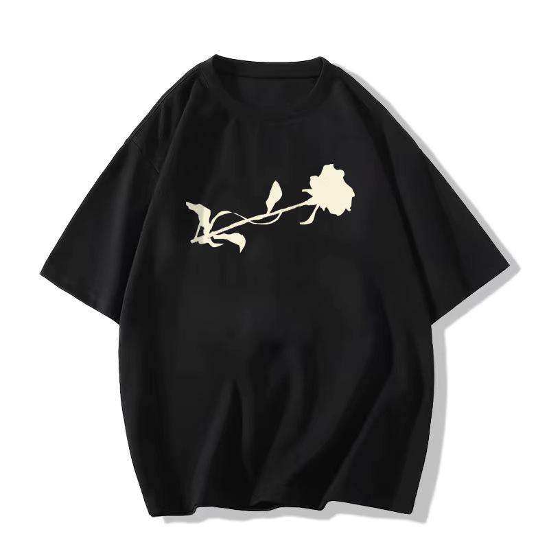 

Унисекс футболка из хлопка 220 г в японском стиле с принтом, с круглым вырезом - Повседневная, с коротким рукавом, свободного кроя 2XL чёрный