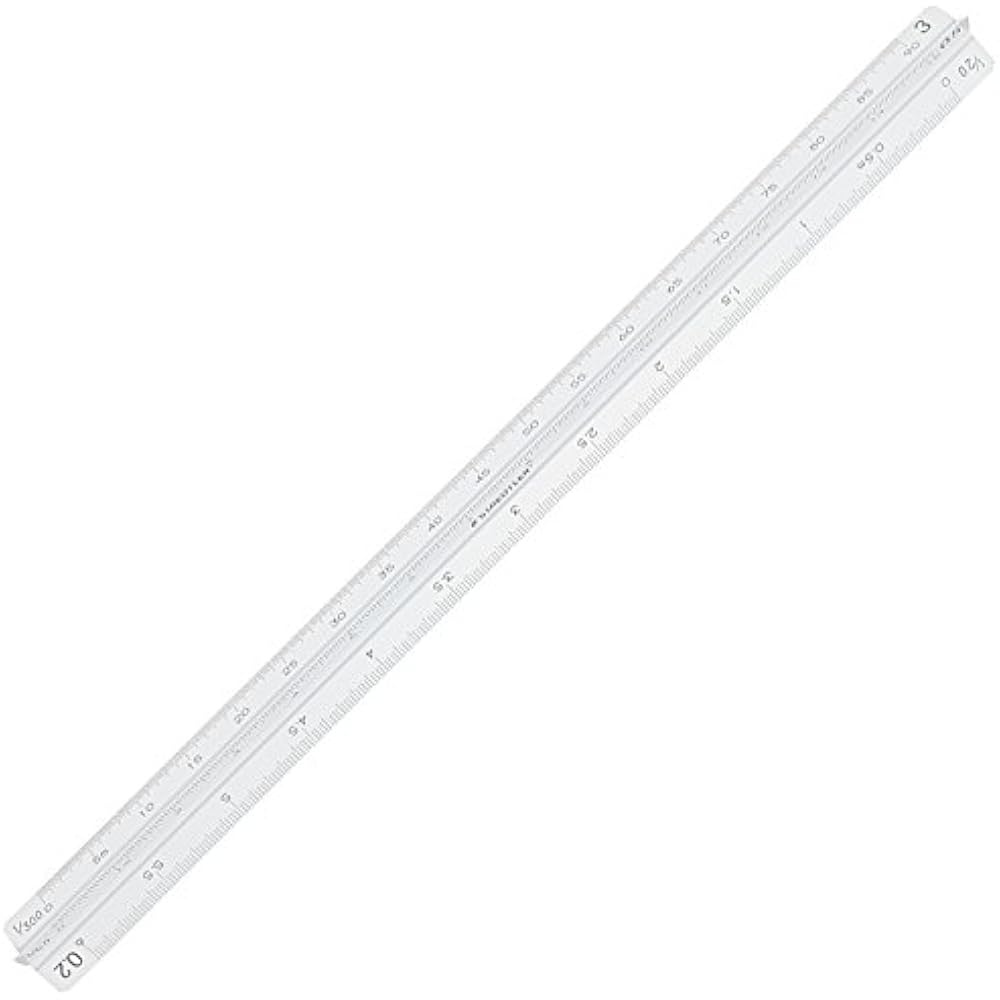 Staedtler Ruler Triangle Scale Aluminum Construction 987 30-13