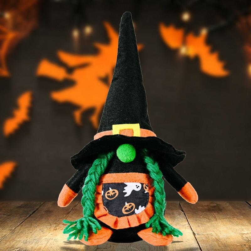 2 Stück Halloween Puppe Geist Handgemacht Plüsch Wichtel Schwedische Feiertags Party Dekoration