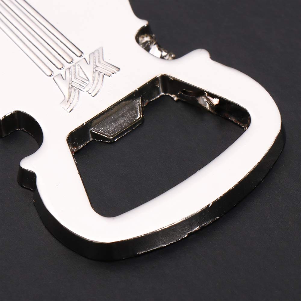 Cute Metal Silver Color Unique Gift Beer Opener Guitar Shaped Bottle Opener Zinc Zinc Zinc Alloy