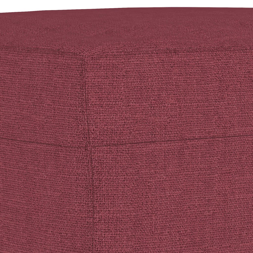 Vidaxl Fotel Z Podnóżkiem, Winna Czerwień, 60 Cm, Obity Tkaniną