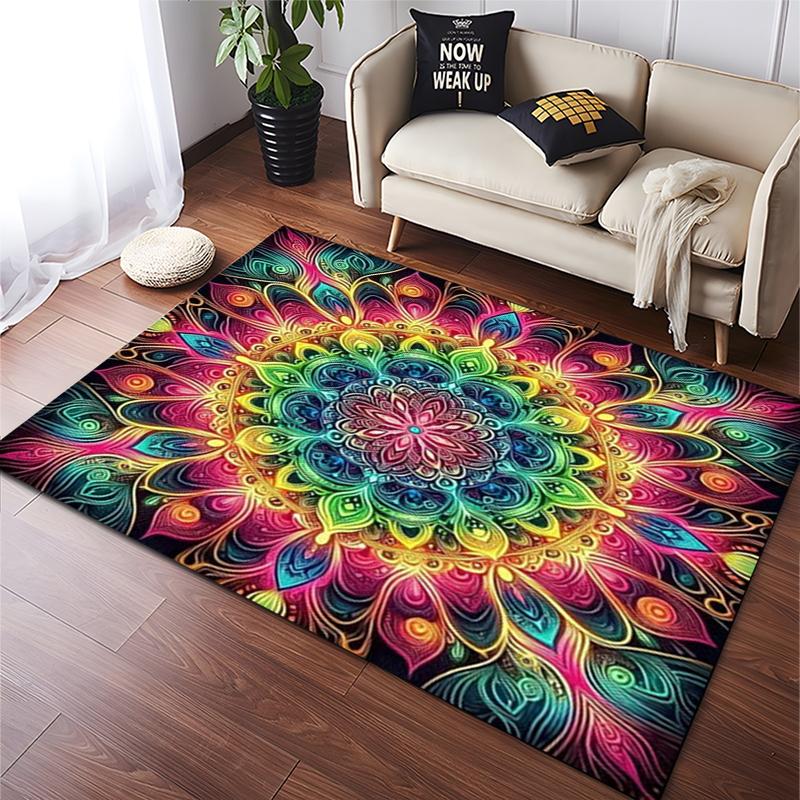 15 Size Mandala Flowers 3D Printed Carpet Rugs Living Room Bedroom Bedside Bathroom Home Decor Floor Mat Kids Room Non-slip Mat