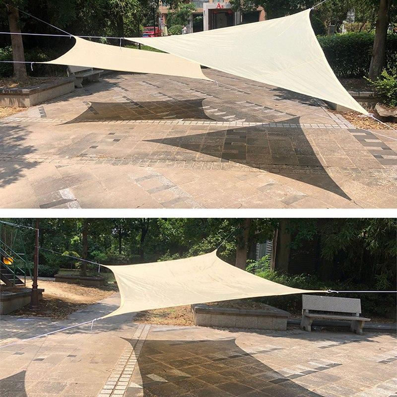 Milky 300D Polyester Waterproof Sun Shade Fabric Sun Shelter Tent Outdoor Triangle Rectangle Awning Garden Terrace Sun Canopy