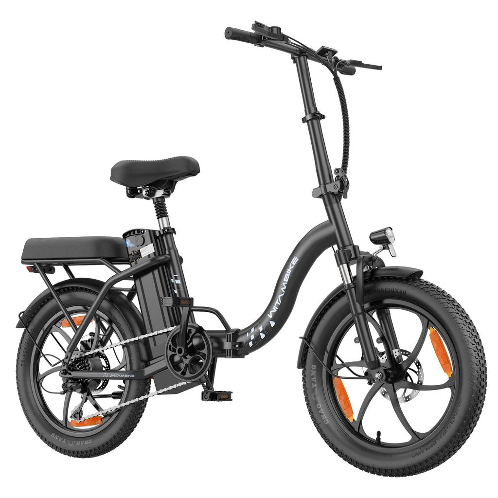 20-inch Folding Electric Bike 250W Motor 48V 16Ah Battery 25km/h 100km Range 20x3.0-inch Fat-Tire Electric Bicycle