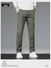 Men's Khaki Elastic Straight Cotton Casual Pants - 2024 Autumn Collection