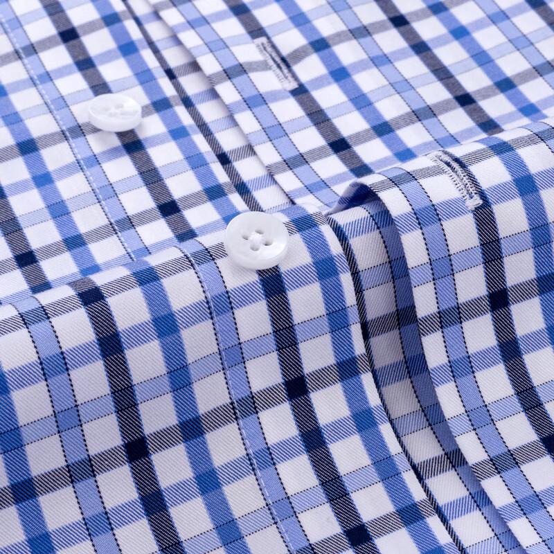 FIRS Men's DP Non-Iron Long-Sleeve Business Casual Cotton Shirt