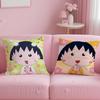 Poszewka na poduszkę Anime C-Chibi Maruko-chanS Wygodna Dwustronna Poszewka Idealna do Samochodu Sofy Sypialni i Nie Tylko