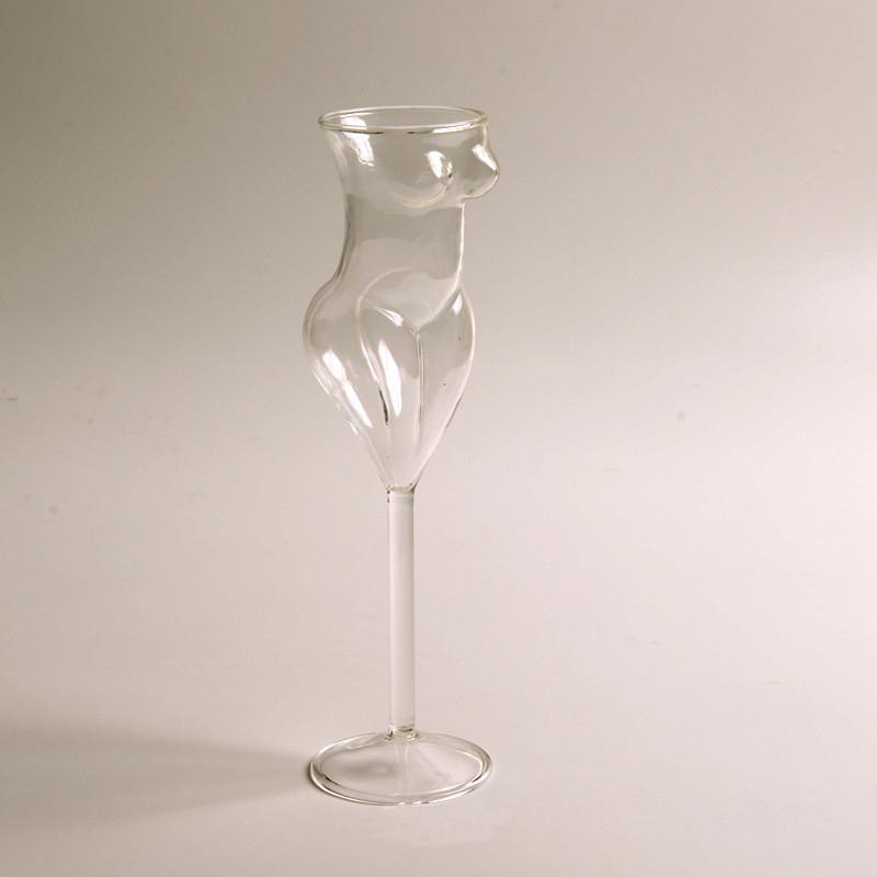 Crystal Glass Cup Water Coffee Cup Human Body Red Wine Glass Cup Goblet Beer Mug