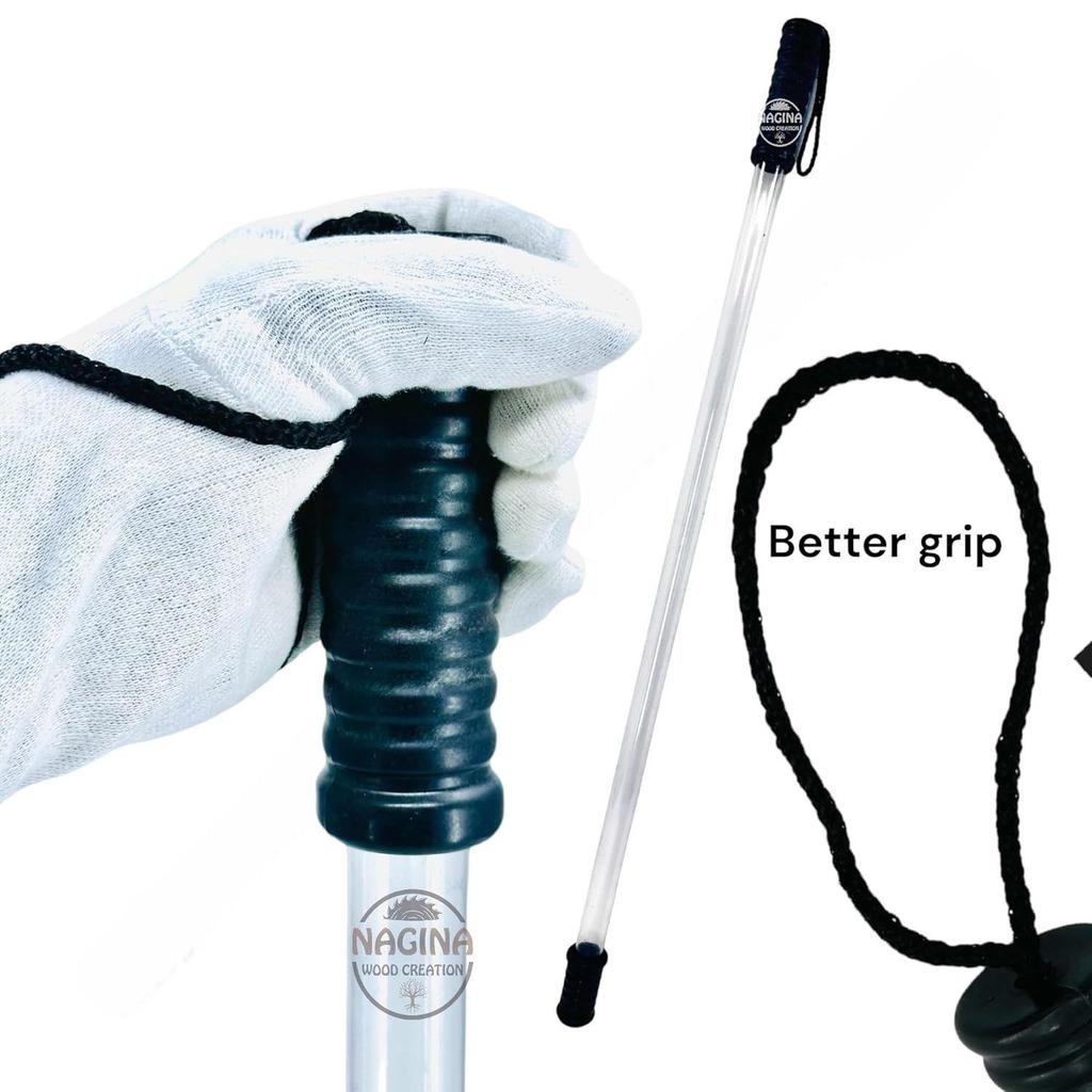 Polycarbonate Safety Stick (Pack Of 1) High Impact Resistance, Light Weight, Scratch Proof, Anti Slip Bottom Security Stick