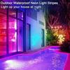 RGB LED Strip Neon Light Bluetooth Flexible Waterproof Silicone Sign Tape Lamp 108led/M App Remote Control Room Backlight Decor