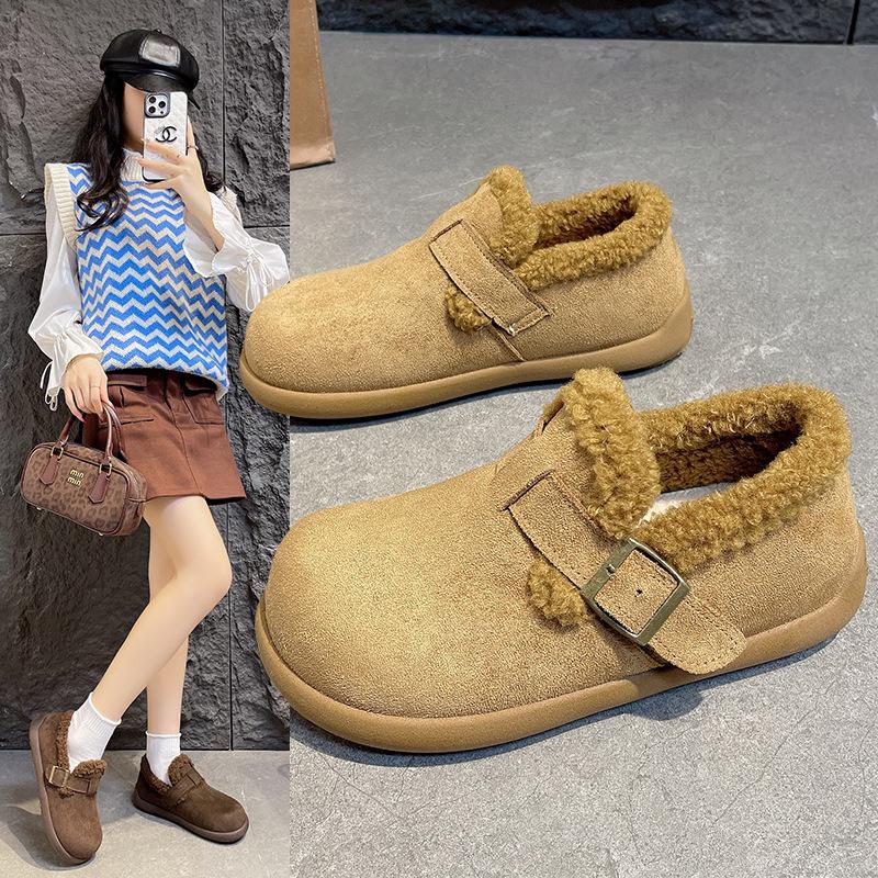 Women's Thick-soled a Footstool Winter Lightweight Warm Anti Cold Padded Snow Boots Non-slip Wear Casual Sneakers Cotton Boots Fur Shoes